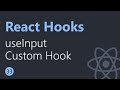 React Hooks Tutorial 33 | useInput Custom Hook | English