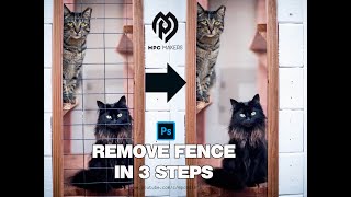 Trik Photoshop | #Shorts Remove Fence In 3 Simple Step | Photoshop Trik 001