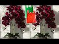 How to make orchid flower from plastic bag - flower crafts ideas