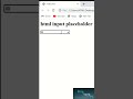 html tutorial form u0026 input type input placeholder text search input inputlag htmltutorial