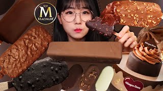 ASMR 오독오도독🍫🍦초콜릿 커버 아이스크림 먹방 CHOCOLATE COVERED ICE CREAM MUKBANG EATING SOUNDS 아이스크림 모음집