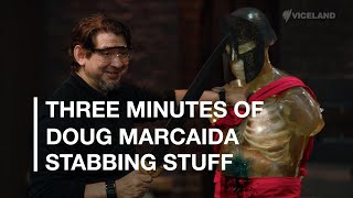 Forged in Fire  | Three Minutes of Doug Marcaida Cutting and Stabbing | SBS VICELAND and On Demand