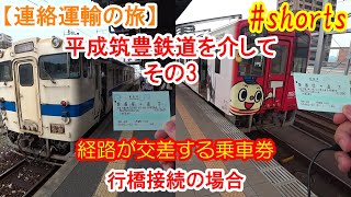 【連絡運輸の旅】経路が交差する連絡乗車券　JR九州×平成筑豊鉄道 新飯塚から金田まで　　#shorts