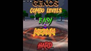 Genos Combo Levels (easy,normal,hard) || The Strongest Battleground