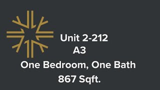 Unit 2-212 - A3 Floorplan