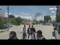 smoke rises over kabul after loud explosion heard