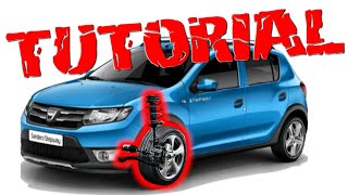 TUTORIAL înlocuire amortizoare față și KIT flanșe Dacia Logan 2 / Sandero 2