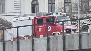 Budapest District 5 Fire Brigade Pumper Responding