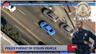 STOLEN Camaro leads LAPD on INSANE Chase after ASSAULT w/ a DE*DLY Weapon on a COP!