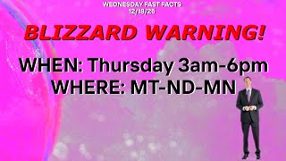 Winter Blizzard Warning Montana to Minnesota - Travel Dangerous