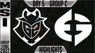G2 vs EG Highlights | MSI 2022 Day 5 Group C | G2 Esports vs Evil Geniuses