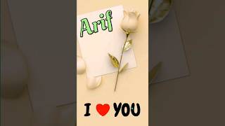 Arif name beautiful status 🌷 #arif