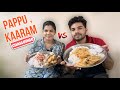 Eating Pappu and Kaaram rice challenge with my sis @anjithasworld #foodchallange #funny #youtube