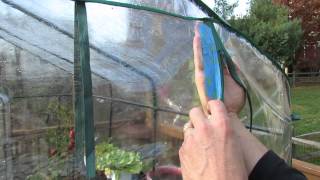 How to Repair Garden Greenhouse Zipper Seam Tears with Duct Tape - The Rusted Garden 2013