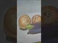 oil painting process じわっと完成する野菜の油絵 shorts