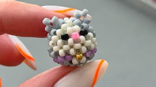 DIY 3D Beaded Cat β¨ Kawaii Seed Bead Amigurumi Tutorial