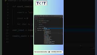 Count vowels in String using python #coding #tcit #talentcomputer #programming #python #codingjr