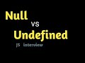 Null vs Undefined in JavaScript | Explained with Real Examples | Interview Ready