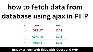 how to fetch data from database using ajax in php