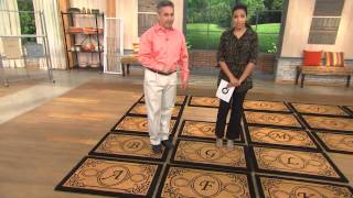 Handcrafted Monogrammed Initial 2x3 Rectangle Coco Doormat with Gabrielle Kerr
