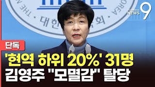 [단독] 민주 '현역하위 20%' 31명 명단 확보…4선 김영주 \