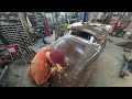 Cutting the roof off our 1935 Dodge Coupe again in the pursuit of coolness