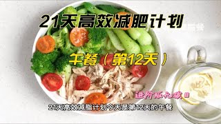 低卡低脂无碳日第12天午餐，鸡肉沙拉组合