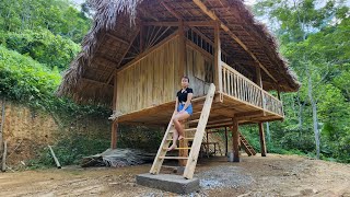 TIMELAPSE: 230 Days of Alone Girl Living in the Forest, Building a Cabin, Alone \u0026 Off the Grid