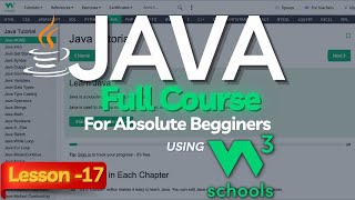 W3Schools Java Full Course For Beginners: Lesson-17 | Java W3Schools Tutorial | Real World Example