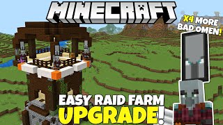How To EASILY Upgrade Your RAID FARM In Minecraft Bedrock Edition! Bad Omen Farm. MCPE Xbox PC