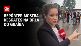 Repórter mostra resgates na Orla do Guaíba | AGORA CNN