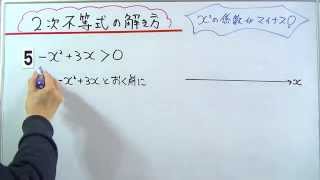 二次不等式の解き方　Part5 ／おときち副塾長　電脳空間学習塾かもん