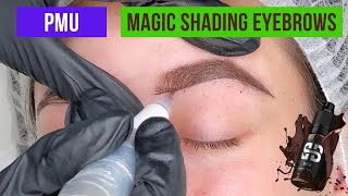 Permanent makeup. Magic shading eyebrows