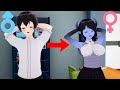 Normal boy turn in to Cute blue demon girl - TG TF Animation Boy to Cute girl Ep-22