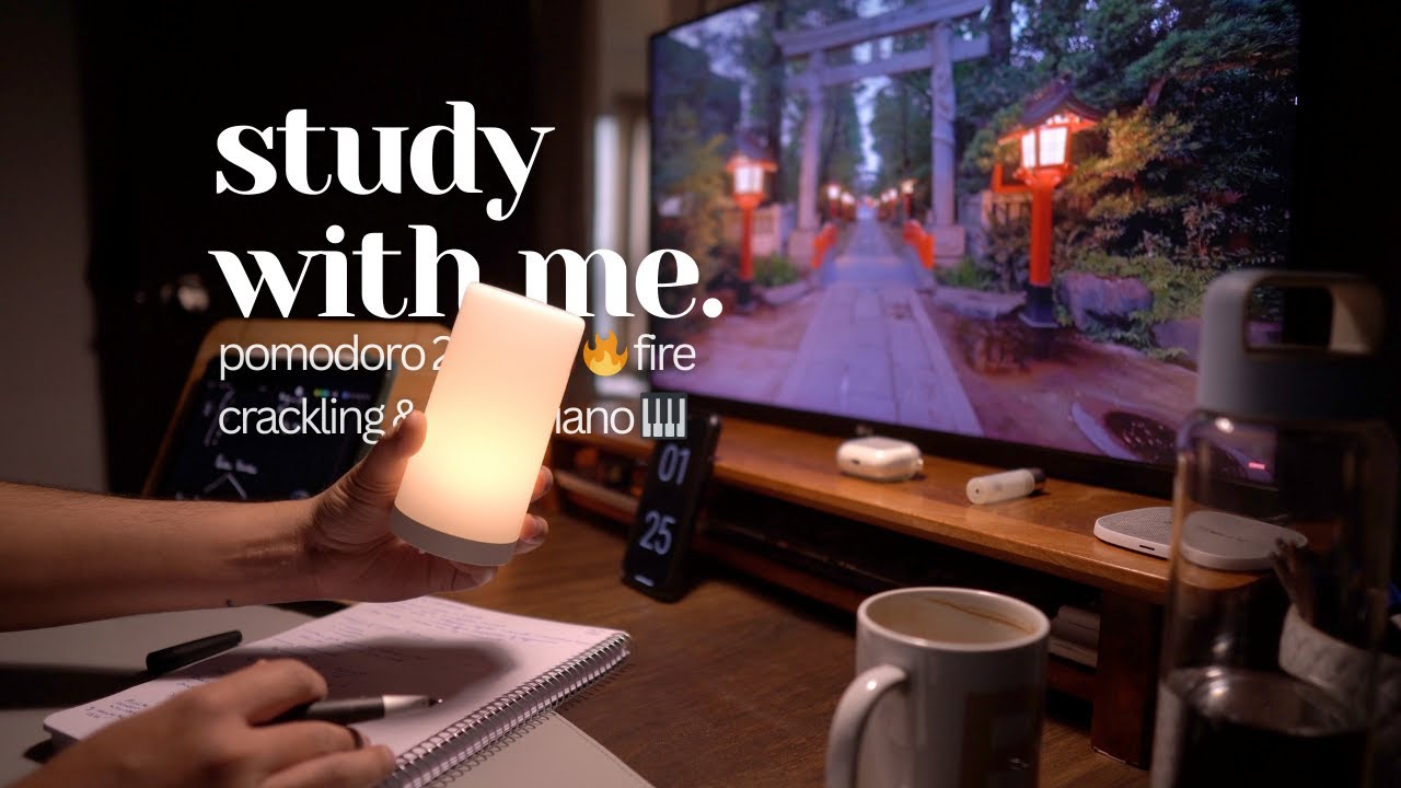 1 5 Hours Study With Me Cozyрџ љ Pomodoro 25 5 Calm Piano пёџрџћ рџєµрџ ґ Fire