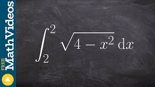 Learn how to evaluate the definite integral by graphing a semi circle