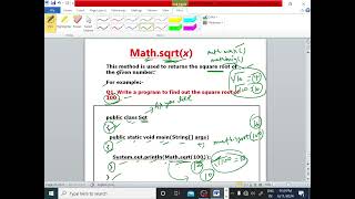 JAVA TUTORIAL LECTURE - 18// MATH.SQRT(X) METHOD// JAVA MATH CLASS EXPLANATION(@EnhanceCodeLearning