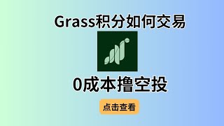 Grass空投如何场外交易积分（OTC）日赚35元，0投入，whales market教程#grass #grass空投 #solana #挖矿