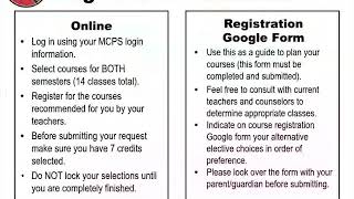Course Registration- Rising 10th - 12th Graders