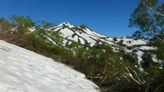 残雪の白山(御前峰-大汝峰)