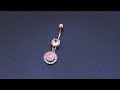 d.bella 14g belly button rings diamond cz snowflake spin dangle belly rings curved barbell gold