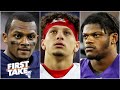 Which QB is Patrick Mahomes' biggest rival: Deshaun Watson or Lamar Jackson? | First Take