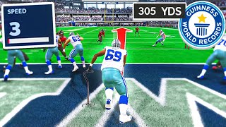 Breaking the NFL Rushing Record with the SLOWEST Player in the League...