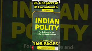 25 Chapters of M Laxmikanth in 5 Pages #indiashastra