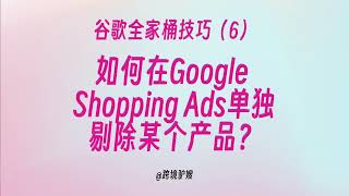 如何在Google Shopping Ads单独剔除某个产品？2个方法1次学会！谷歌全家桶技巧（6）