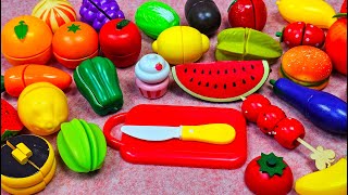 ASMRカットフルーツ 果物を切る音 野菜を切る音 おもちゃの果物 asmr relaxing cutting fruits-satisfying