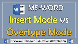 How to switch between Insert and Overtype Mode in MS Word