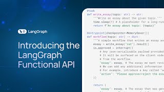 LangGraph Functional API Overview