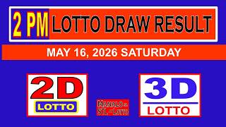 Lotto Result Today PCSO Draw 2pm MAY 16, 2026 Saturday 2D 3D