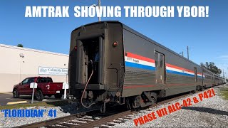 Amtrak At Tampa: Floridian Shoving Through Ybor City W/ Phase VII P42!